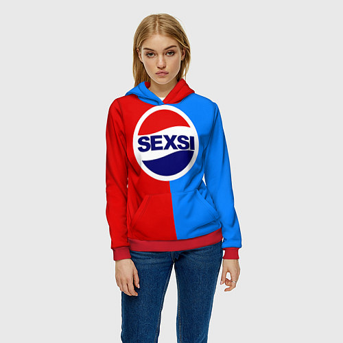Женская толстовка Sexsi Pepsi / 3D-Красный – фото 3
