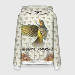 Толстовка-худи женская Imagine Dragons: Fly, цвет: 3D-белый