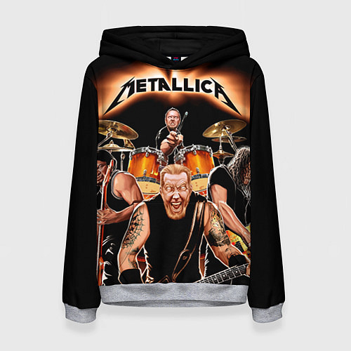 Женская толстовка Metallica Band / 3D-Меланж – фото 1