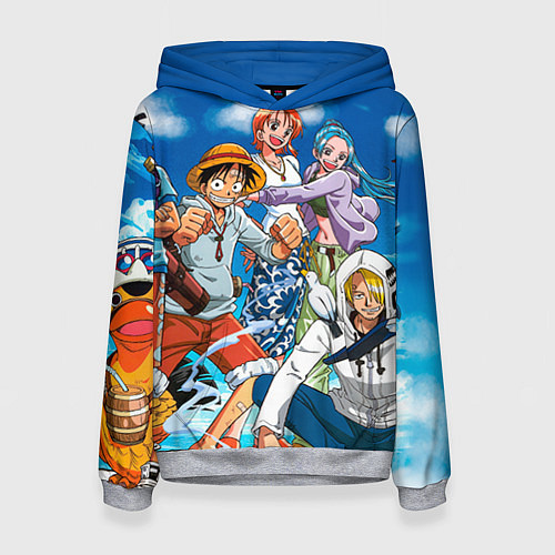 Женская толстовка One Piece / 3D-Меланж – фото 1