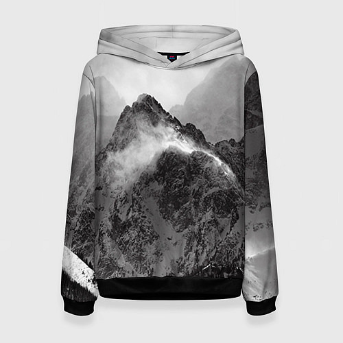 Женская толстовка Горы / 3D-Черный – фото 1