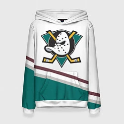 Толстовка-худи женская Anaheim Ducks Selanne, цвет: 3D-белый