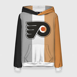 Толстовка-худи женская Philadelphia Flyers, цвет: 3D-белый