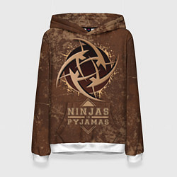 Толстовка-худи женская Ninjas In Pyjamas, цвет: 3D-белый