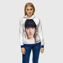 Толстовка-худи женская Jeon Jung Kook, цвет: 3D-синий — фото 2