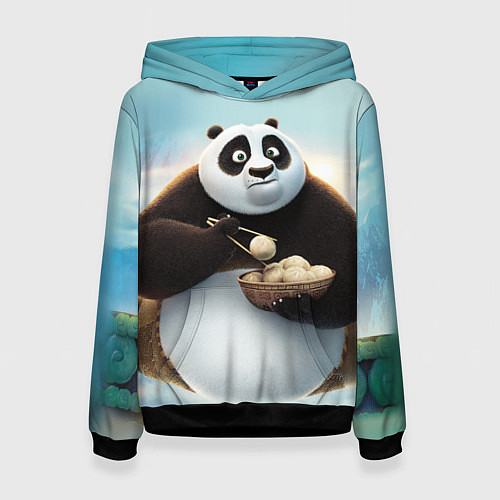Женская толстовка Кунг фу панда / 3D-Черный – фото 1
