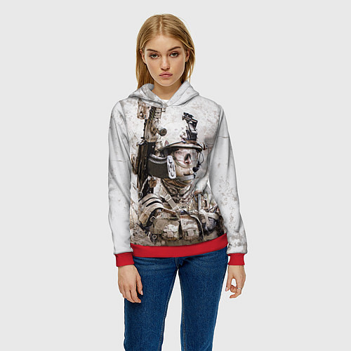 Женская толстовка ФСБ Альфа / 3D-Красный – фото 3