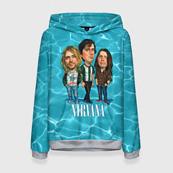 Толстовка-худи женская Nirvana: Water, цвет: 3D-меланж