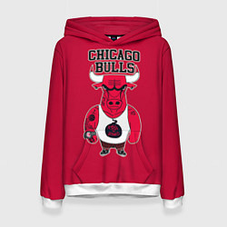 Толстовка-худи женская Chicago bulls, цвет: 3D-белый