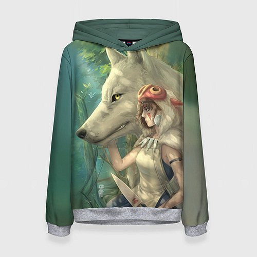 Женская толстовка Принцесса и волк / 3D-Меланж – фото 1