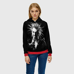 Толстовка-худи женская Горшок 1, цвет: 3D-красный — фото 2