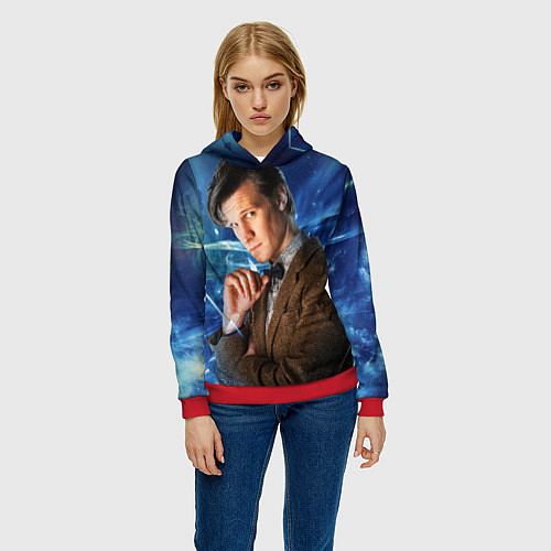 Женская толстовка 11th Doctor Who / 3D-Красный – фото 3