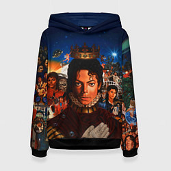 Толстовка-худи женская Michael Jackson: Pop King, цвет: 3D-черный