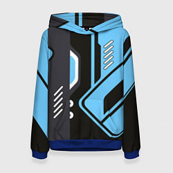Толстовка-худи женская CS:GO Vulcan, цвет: 3D-синий