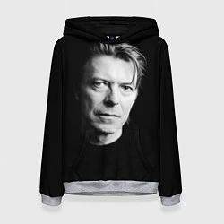 Толстовка-худи женская David Bowie: Black Face, цвет: 3D-меланж