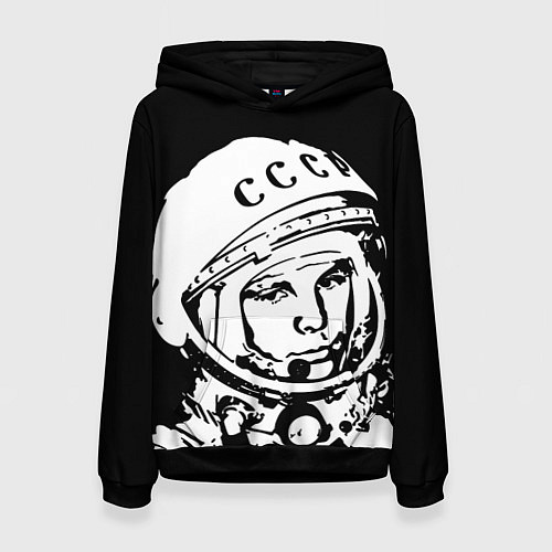 Женская толстовка Гагарин / 3D-Черный – фото 1