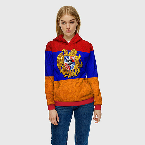 Женская толстовка Армения / 3D-Красный – фото 3