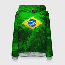 Толстовка-худи женская Бразилия, цвет: 3D-меланж
