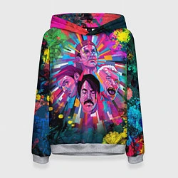 Толстовка-худи женская Red Hot Chili Peppers Art, цвет: 3D-меланж