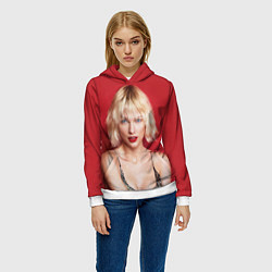 Толстовка-худи женская Taylor Swift, цвет: 3D-белый — фото 2