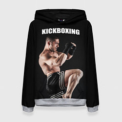 Толстовка-худи женская Kickboxing, цвет: 3D-меланж