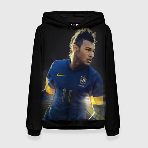 Женская толстовка Neymar: Brasil Team / 3D-Черный – фото 1