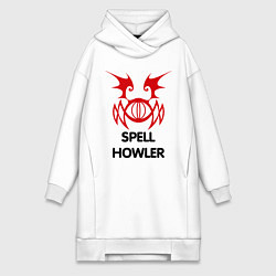 Женское худи-платье Dark Elf Mage - Spell Howler, цвет: белый