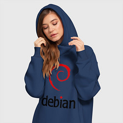 Женское худи-платье Debian, цвет: тёмно-синий — фото 2