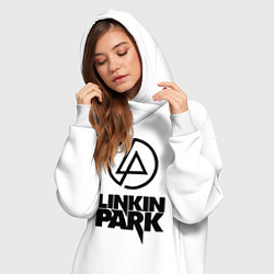 Женское худи-платье Linkin Park, цвет: белый — фото 2
