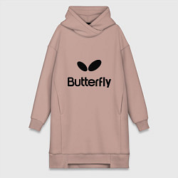 Женская толстовка-платье Butterfly Logo