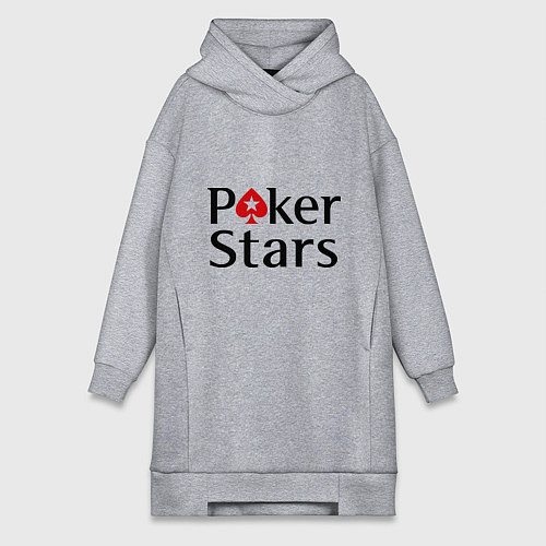 Женская толстовка-платье Poker Stars / Меланж – фото 1