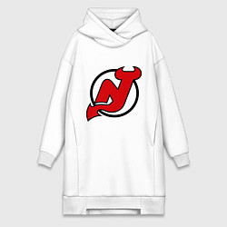 Женское худи-платье New Jersey Devils, цвет: белый