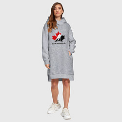 Женское худи-платье Canada, цвет: меланж — фото 2