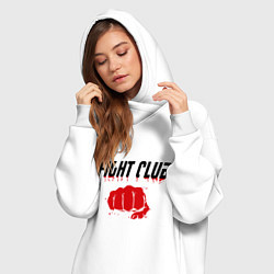 Женское худи-платье Fight Club, цвет: белый — фото 2