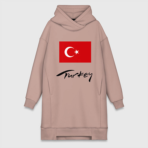 Женская толстовка-платье Turkey / Пыльно-розовый – фото 1