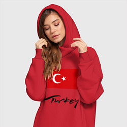 Женское худи-платье Turkey, цвет: красный — фото 2