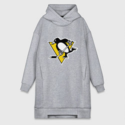 Женское худи-платье Pittsburgh Penguins: Malkin 71, цвет: меланж