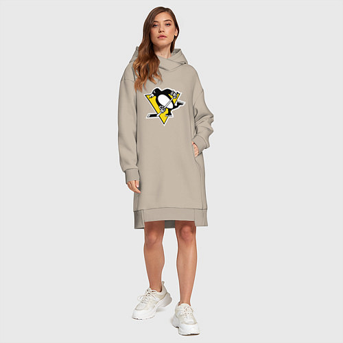 Женская толстовка-платье Pittsburgh Penguins: Malkin 71 / Миндальный – фото 4