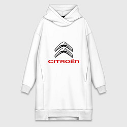 Женское худи-платье Citroen, цвет: белый