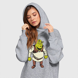 Женское худи-платье Shrek 3, цвет: меланж — фото 2