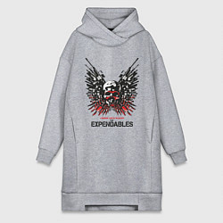 Женское худи-платье Expendables: Choose tour weapon, цвет: меланж