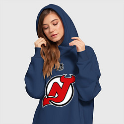 Женское худи-платье New Jersey Devils: Kovalchuk 17, цвет: тёмно-синий — фото 2