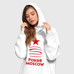 Женское худи-платье Poker Moscow, цвет: белый — фото 2