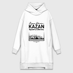 Женское худи-платье Kazan: Republic of Tatarstan, цвет: белый