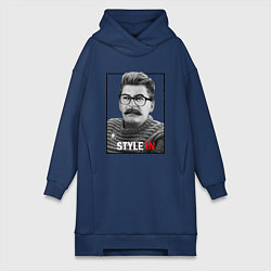 Женское худи-платье Stalin: Style in, цвет: тёмно-синий