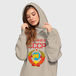 Женское худи-платье Сделано в СССР, цвет: миндальный — фото 2