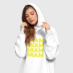 Женское худи-платье Skam Skam, цвет: белый — фото 2