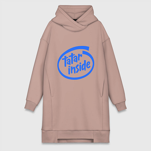 Женская толстовка-платье Tatar inside / Пыльно-розовый – фото 1