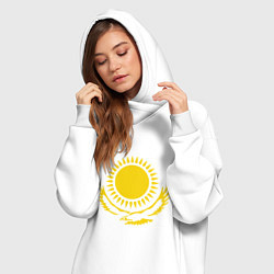 Женское худи-платье Казахстан, цвет: белый — фото 2