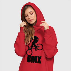 Женское худи-платье BMX 3, цвет: красный — фото 2